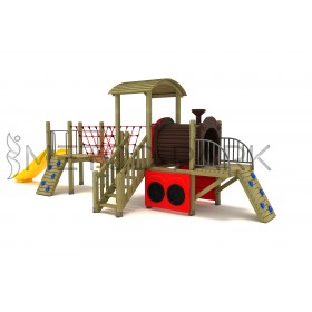 23 Train Themed Wooden Playground